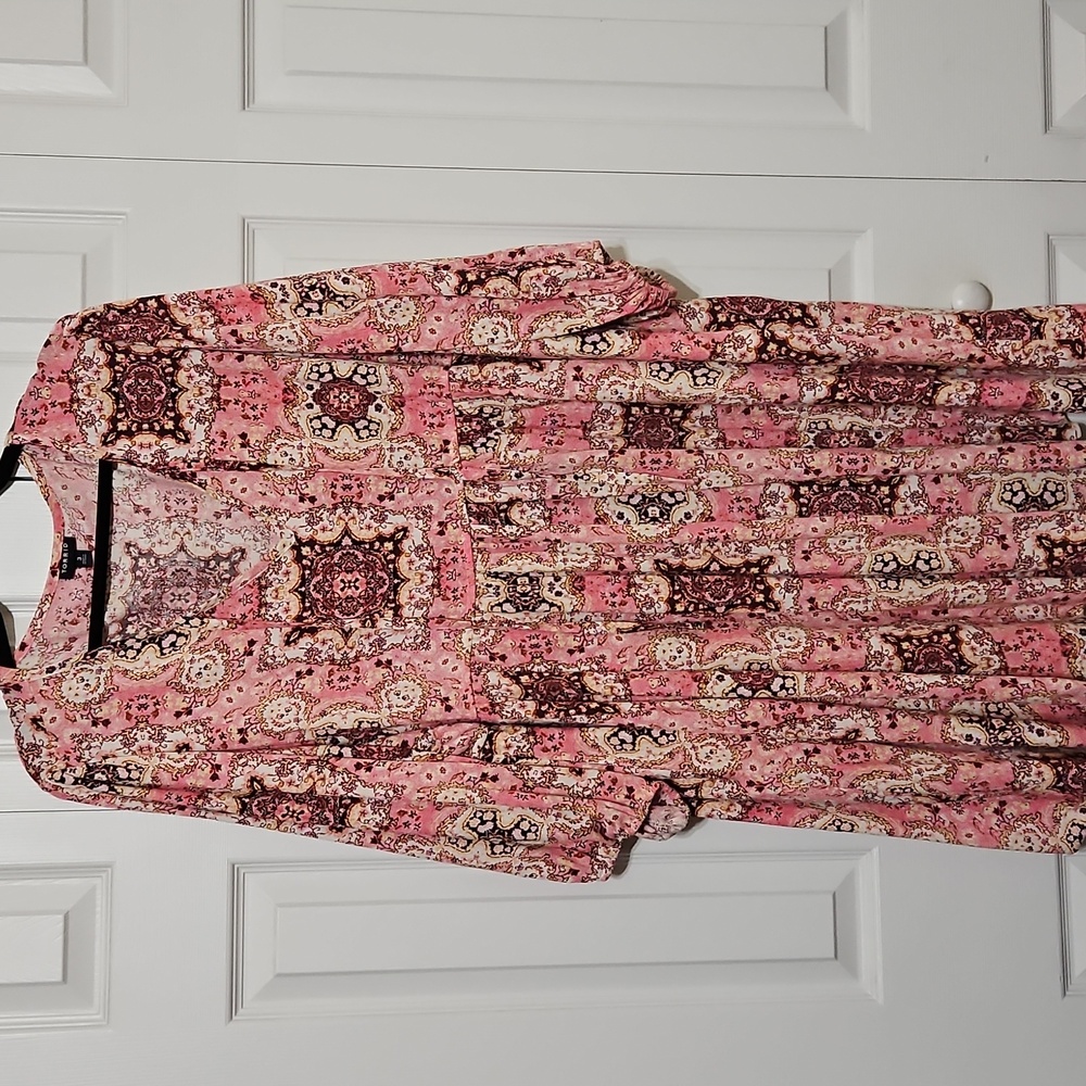 โ๏ธ *BLACK FRIDAY SALE! Torrid Floral Bohemian Pink Dress - Picture 4 of 10